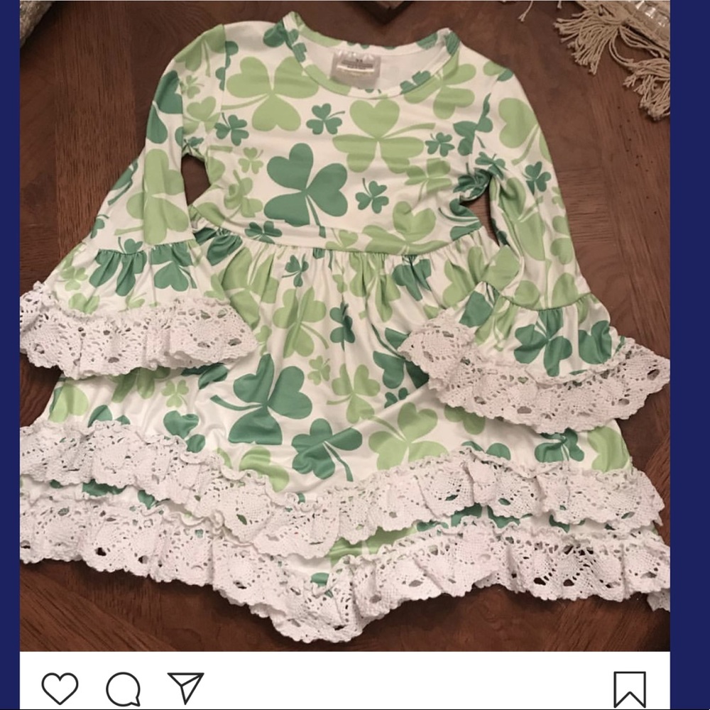 Kids shamrock tunic dress new